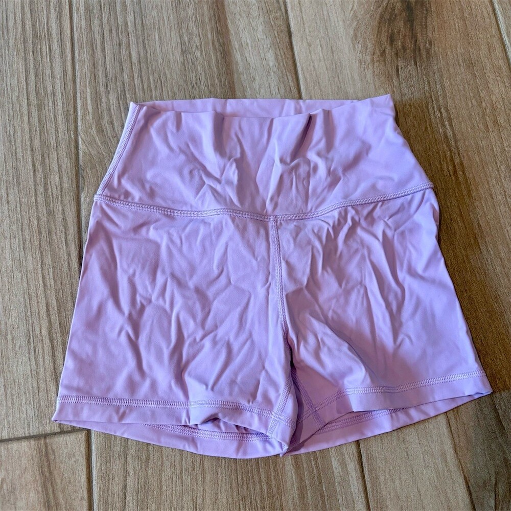 CRZ YOGA Biker Shorts Womens Size S Lavender Purple High Waisted